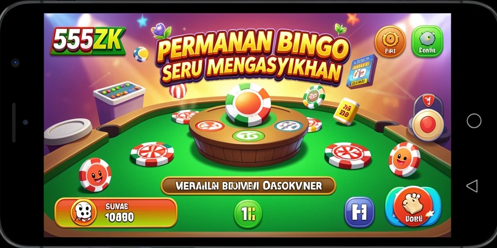 Screenshot gameplay Bingo seru di 555ZK yang menyenangkan.