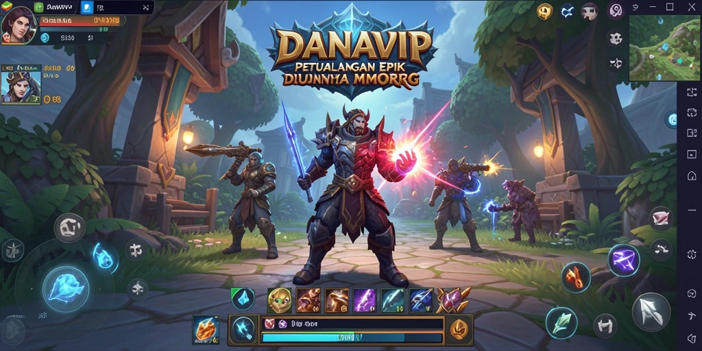 Tampilan seru gameplay MMORPG dalam DANAVIP