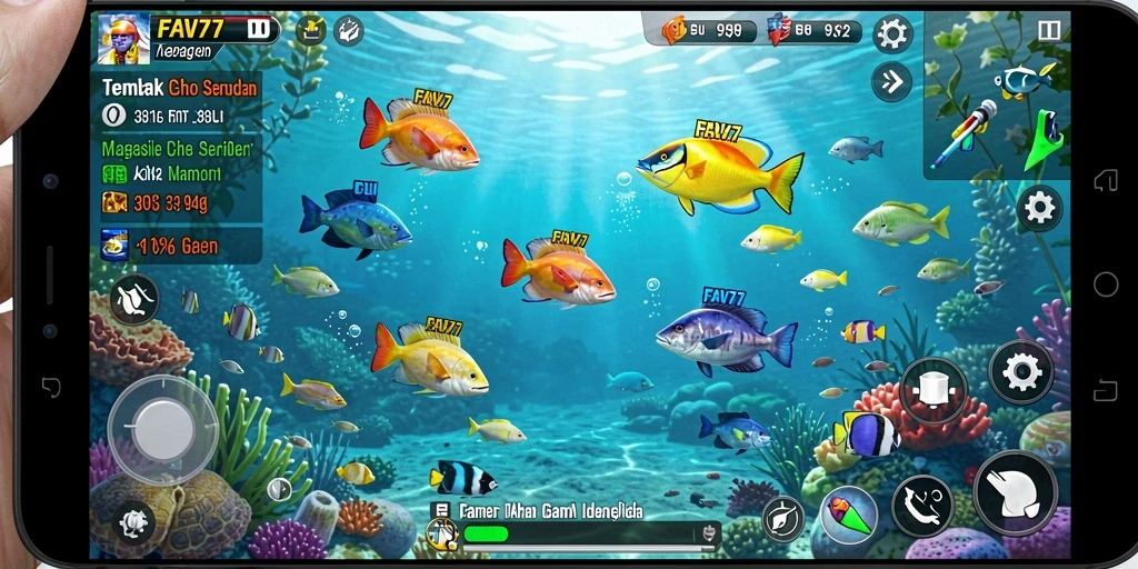 Tampilan menarik dari gameplay Tembak Ikan FAV77 yang seru dan penuh aksi.