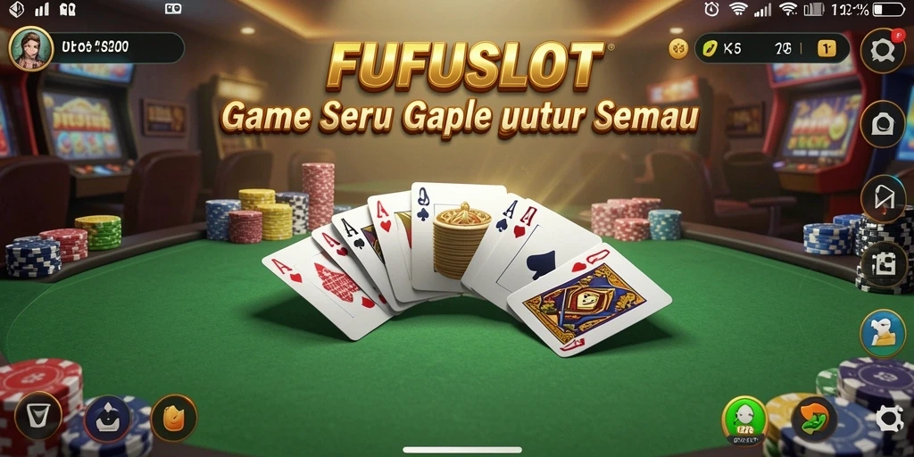 Tampilan gameplay menarik dari FUFUSLOT sambil menikmati permainan Gaple.