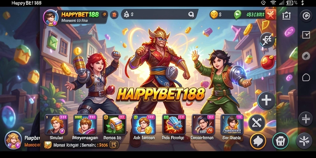 Tampilan gameplay menarik dari HAPPYBET188 dalam simulasi interaktif.