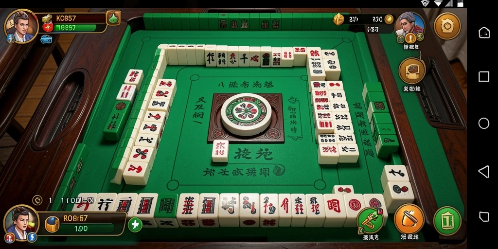 Tampilan gameplay menarik dari <strong>KO857</strong>, saat pemain menyusun batu Mahjong.