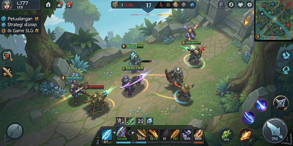 Tampilan gameplay menarik dalam L777 dengan elemen SLG.