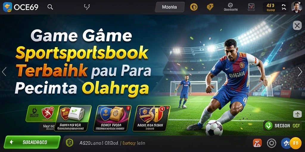 Tampilan menarik dari gameplay taruhan olahraga di OCE69.