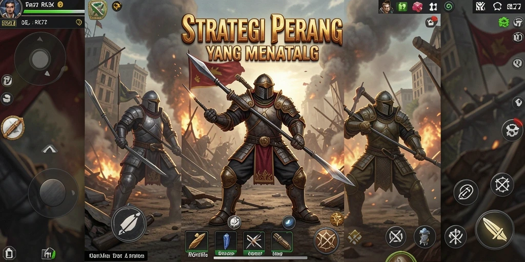 Tampilan aksi strategis dan unit tempur dari RK77