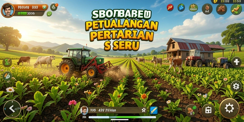 Screenshot SBOBET menunjukkan pemain yang sedang menanam tanaman di ladang.