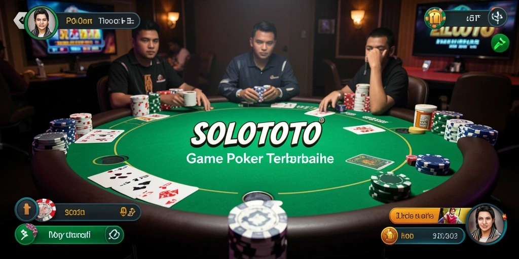 Screenshot menampilkan gameplay seru saat bermain Poker di SOLOTOTO.