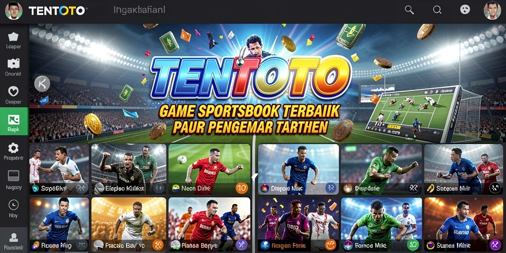 Tampilan antarmuka TENTOTO saat melakukan taruhan olahraga.