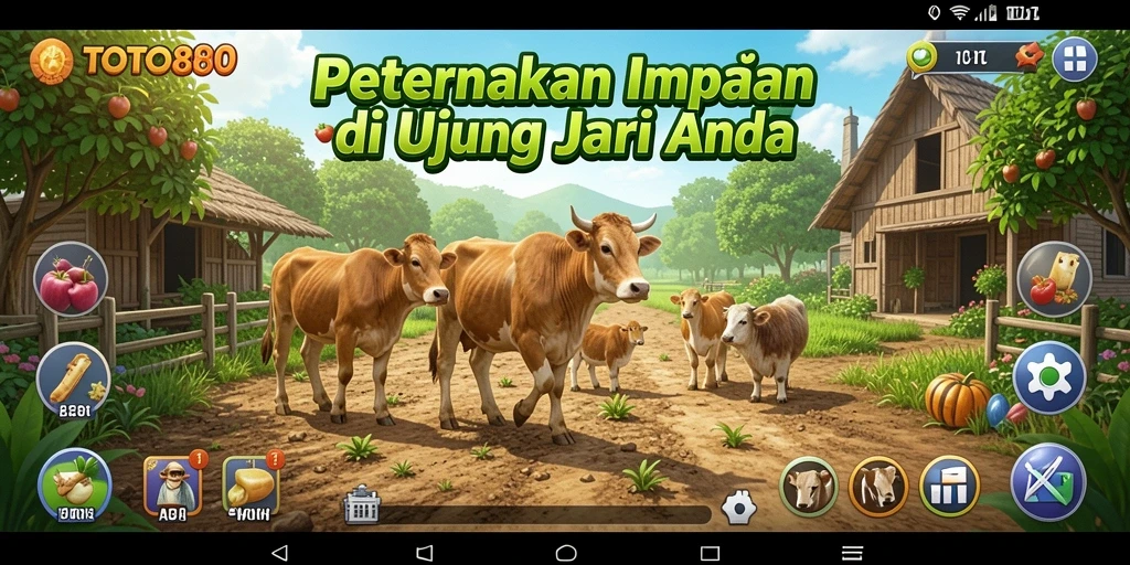 Screenshot TOTO80 menampilkan aktivitas pertanian yang seru dan interaktif.